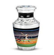 Lustrous Baseball Cremation Urns for Human Ashes - Black 10-inch - Yatskia