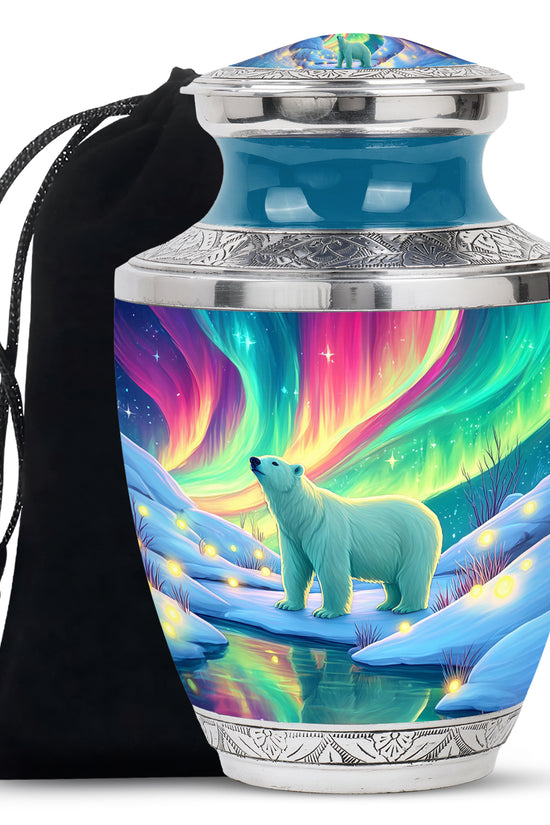 Polar Bear Memorial Urn - Cremation Urn For Adults Ashes