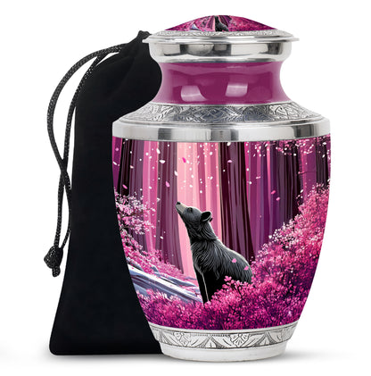 Cherry Blossom Memorial Urn - Bear Funeral Urn For Adults Ashes