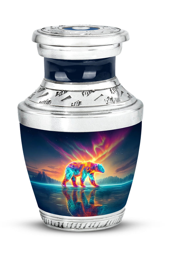 Personalized Magnificent Bear Cremation Urns - Blue 10-inch, 200 cu in - Yatskia