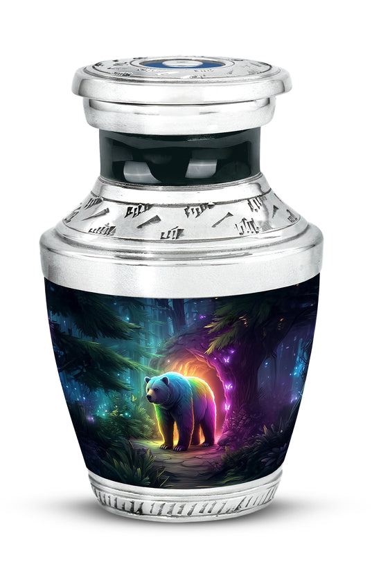 Hallowed Bear Cremation Urns for Human Ashes - Blue 10-inch - Yatskia