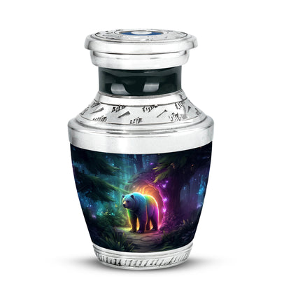 Hallowed Bear Cremation Urns for Human Ashes - Blue 10-inch - Yatskia