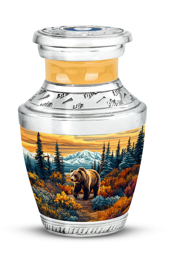 Personalized Gold Bear Cremation Urns for Ashes - Captivating 10-inch - Yatskia