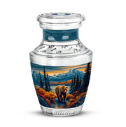 Blue Beloved Bear Cremation Urns for Human Ashes - 10-inch, 200 cu in - Yatskia
