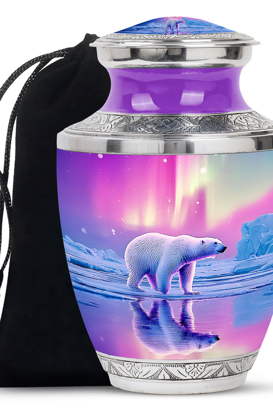Blush Pink Bear Cremation Urn side profile showing urn shape - contemporary bear design with modern artistic flair - full-size 10 inch 200 cubic inch adult cremation urn
