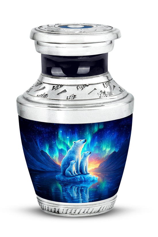 Personalized Blue Bear Cremation Urns for Ashes - Majestic 10-inch - Yatskia