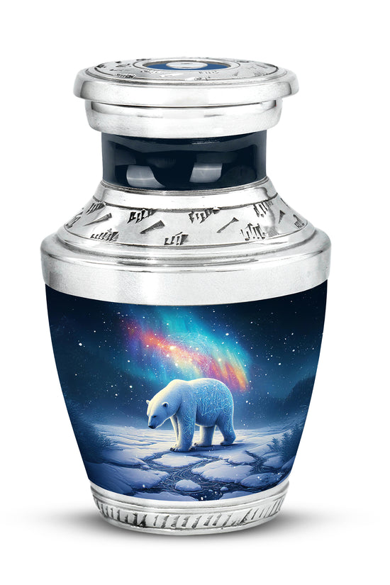 Personalized Blue Revered Bear Cremation Urns for Human Ashes - 10-inch, 200 cu in - Yatskia