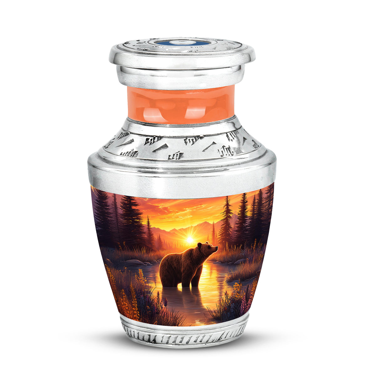 Personalized Red Bear Cremation Urns for Ashes - Captivating 10-inch - Yatskia