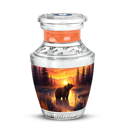 Personalized Red Bear Cremation Urns for Ashes - Captivating 10-inch - Yatskia
