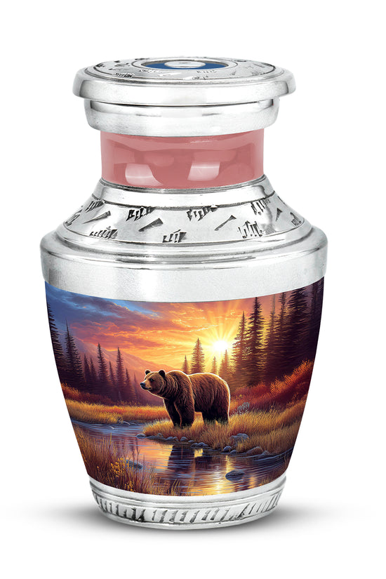Personalized Refined Bear Cremation Urns - Red 10-inch, 200 cu in - Yatskia