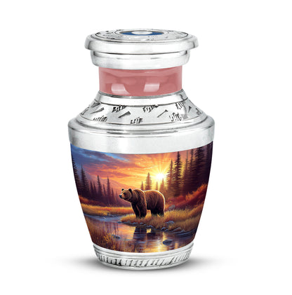 Personalized Refined Bear Cremation Urns - Red 10-inch, 200 cu in - Yatskia