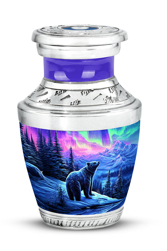 Personalized Bear Cremation Urns - Eminent Purple 10-inch, 200 cu in - Yatskia