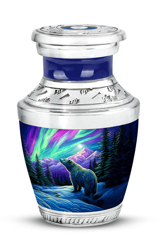 Remarkable Bear Memorial Cremation Urns - Blue 10-inch, 200 cu in - Yatskia