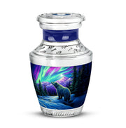 Remarkable Bear Memorial Cremation Urns - Blue 10-inch, 200 cu in - Yatskia