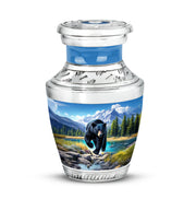 Blue Resounding Bear Memorial Urn for Ashes - 10-inch, 200 cu in - Yatskia