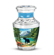 Resplendent Blue Bear Cremation Urn for Ashes - 10-inch, 200 cu in - Yatskia