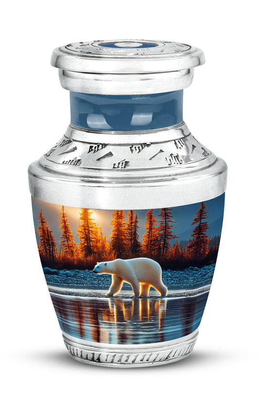 Divine Blue Bear Cremation Urn for Ashes - 10-inch, 200 cu in - Yatskia