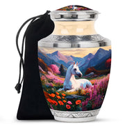 Nature Unicorn Cremation Urn – Flower Field Memorial Urn For Ashes