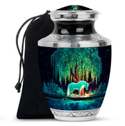 White Unicorn Memorial Urn - Glowing Tree Funeral Urn For Human Ashes