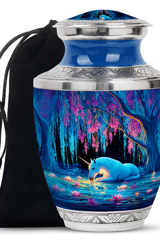 Unicorn Memorial Urn - Lotus Lake Funeral Urn For Loved Ones