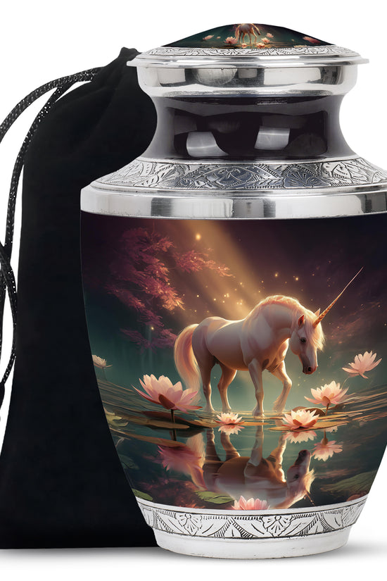 Magical Unicorn Memorial Urn - Beautiful Memorial Urn For Human Ashes