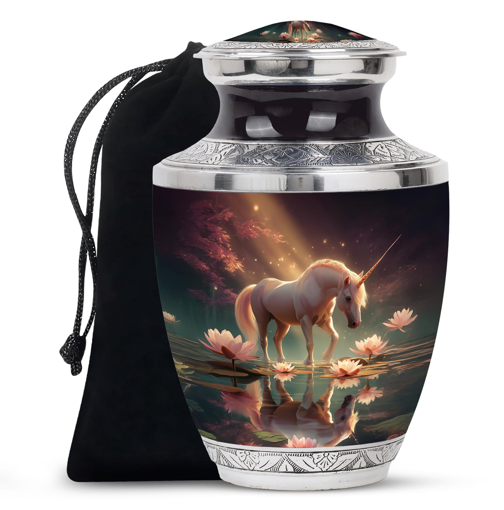 Magical Unicorn Memorial Urn - Beautiful Memorial Urn For Human Ashes