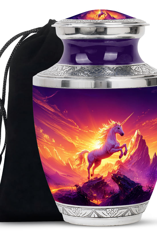Mystical Unicorn Cremation Urn - Beautiful Memorial Urn For Ashes