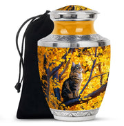 Autumn Nature Cat Cremation Urn - Elegant Funeral Urn For Human Ashes