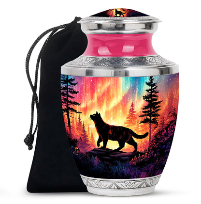 Cat Memroial Urn - Artistic Forest Cremation Urn For Pet Ashes