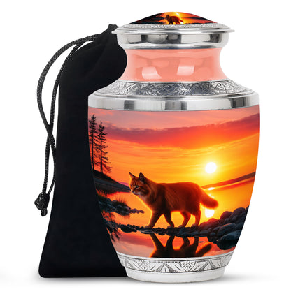Sunset Cat Memorial Urn - Ocean Cremation Urn For Ashes