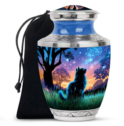 Cat Funeral Urn - Glowing Star Cremation Urn For Cat Ashes