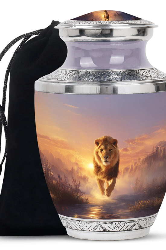 King Lion Cremation Urn - Decorative Urns for Human Ashes
