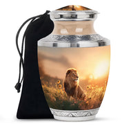 Resting Lion Cremation Urn - Urns For Human Ashes For Adults
