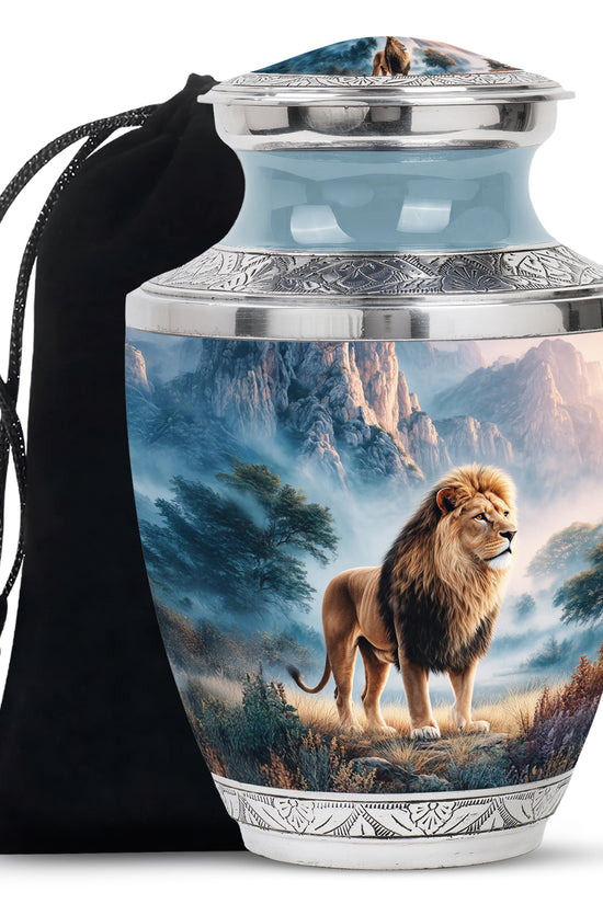 Lion Cremation Urn - Nature Tribute Memorial Urn For Loved Ones