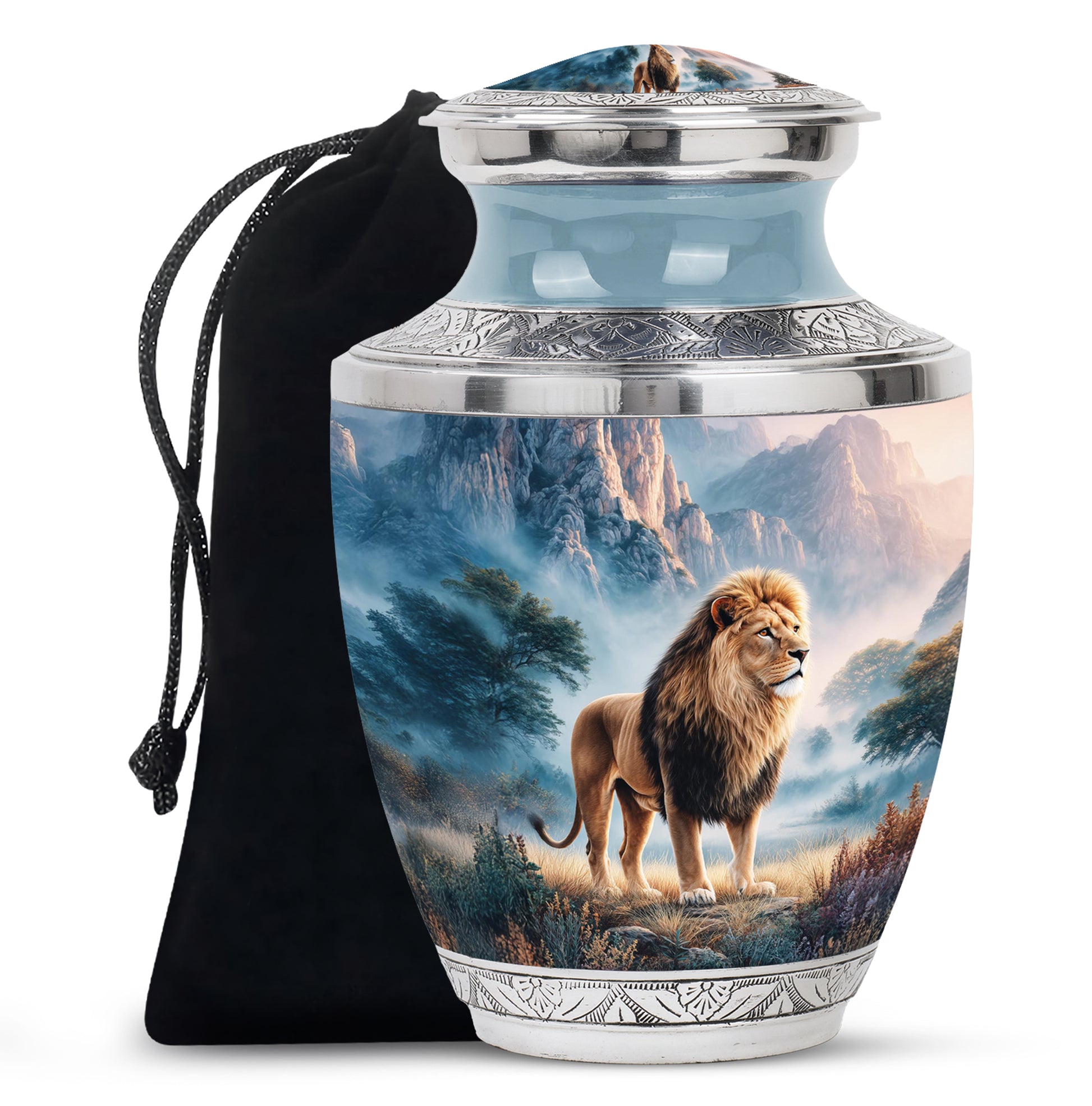 Lion Cremation Urn - Nature Tribute Memorial Urn For Loved Ones