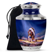 Native American Scenic Funeral Urn - Cremation Urn For Adult Ashes