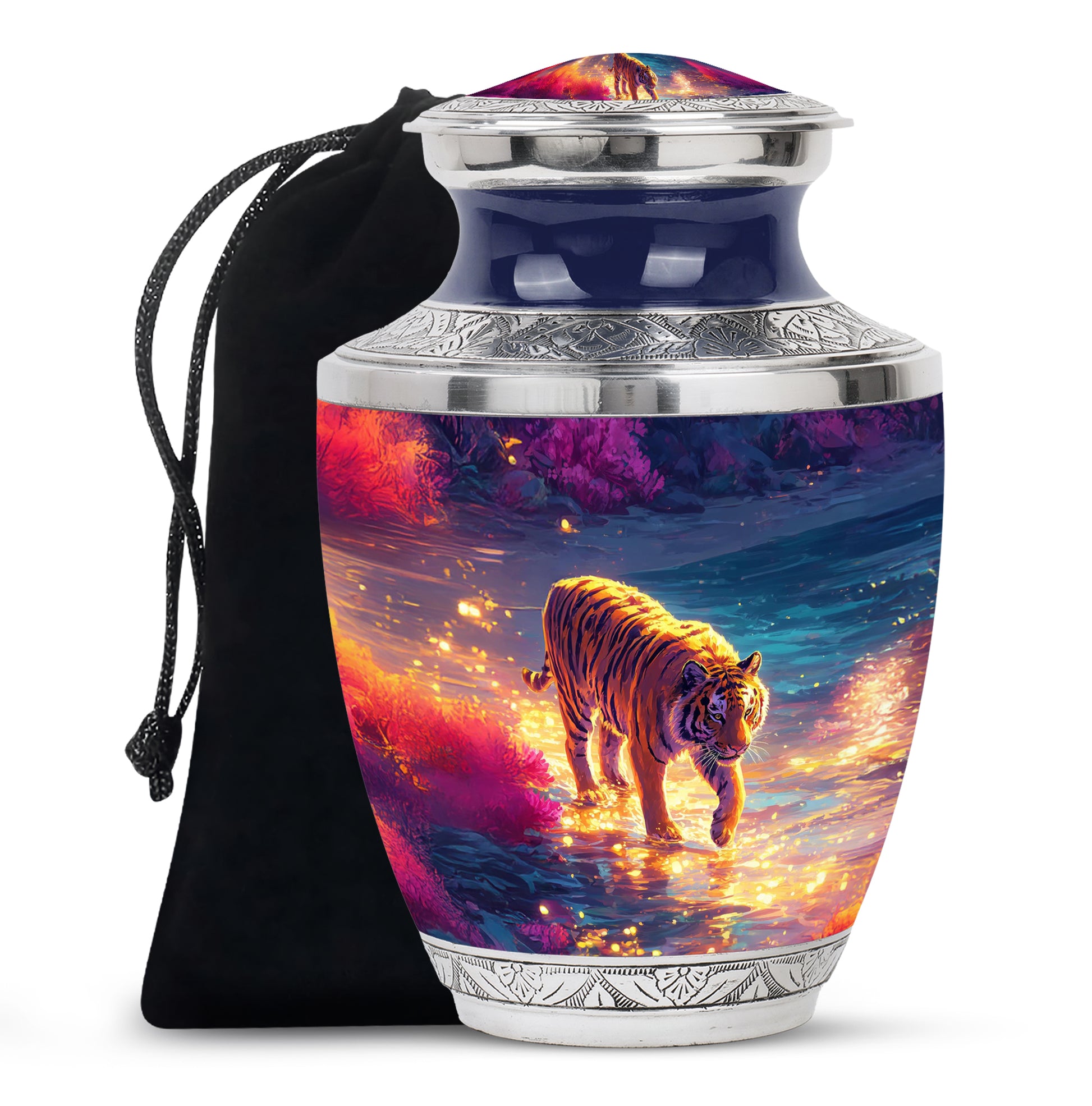 Animal Cremation Urn - Tiger Memorial Urn For Human Ashes