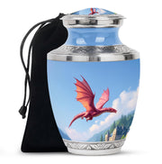 Flying Dragon Funeral Urn - Blue Cremation Urn For Human Ashes