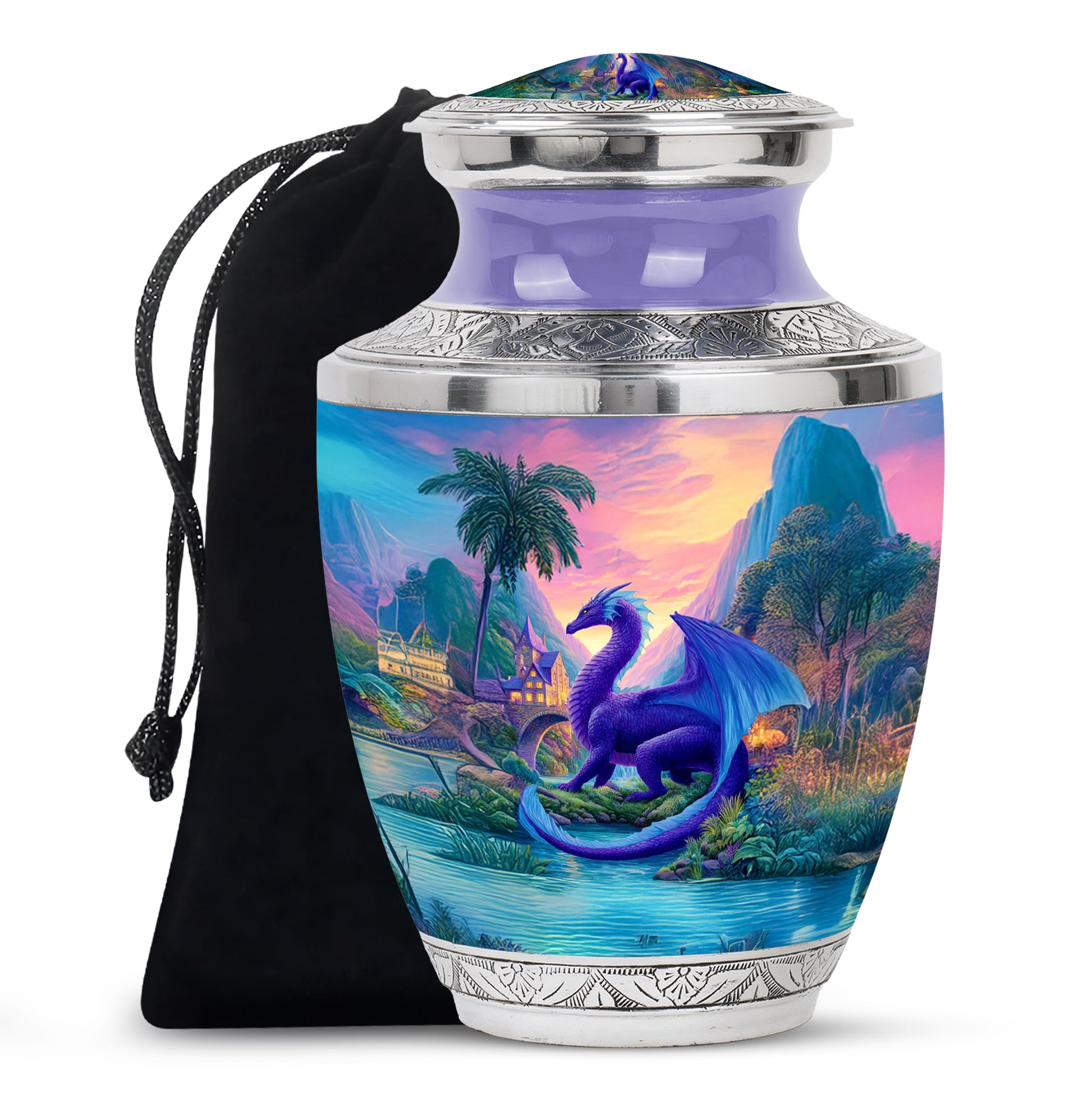 Dragon Memorial Urn - Beautiful Landscape Memorial Urn For Burial