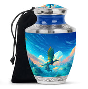 Unique Dragon Memorial Urn - Castle Scene Cremation Urn For Burial