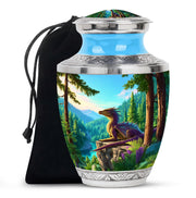 Fantasy Dragon Funeral Urn - Forest Landscape Memorial Urn For Ashes
