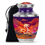 Asian Dragon Memorial Urn - Fire Themed Cremation Urn For Loved Ones