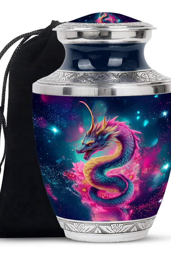 Japanese Dragon Funeral Urn - Unique Burial Urn For Human Ashes