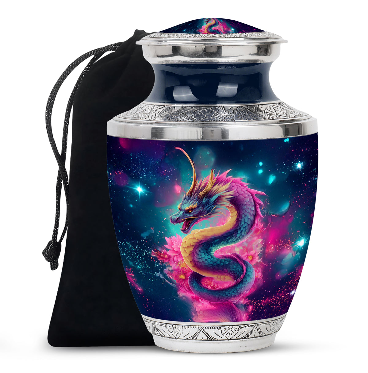 Japanese Dragon Funeral Urn - Unique Burial Urn For Human Ashes