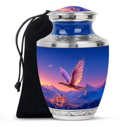 Golden Dragon Cremation Urn - Beautiful Mountain Memorial Urn For Ashes