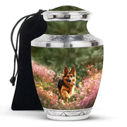 German Shephard Themed Burial Urn - Beautiful Urns For Pet Ashes