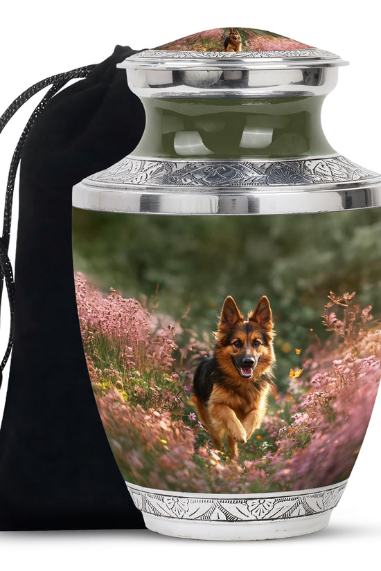 German Shepherd Dog Cremation Urn - Pet Memorial Urn For Ashes