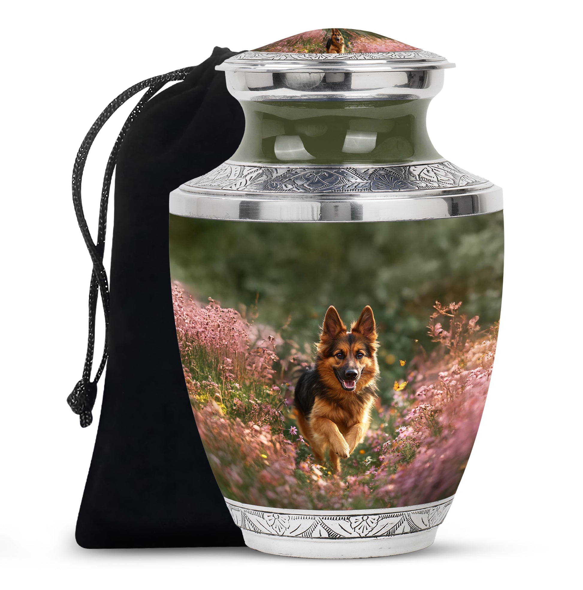 German Shepherd Dog Cremation Urn - Pet Memorial Urn For Ashes