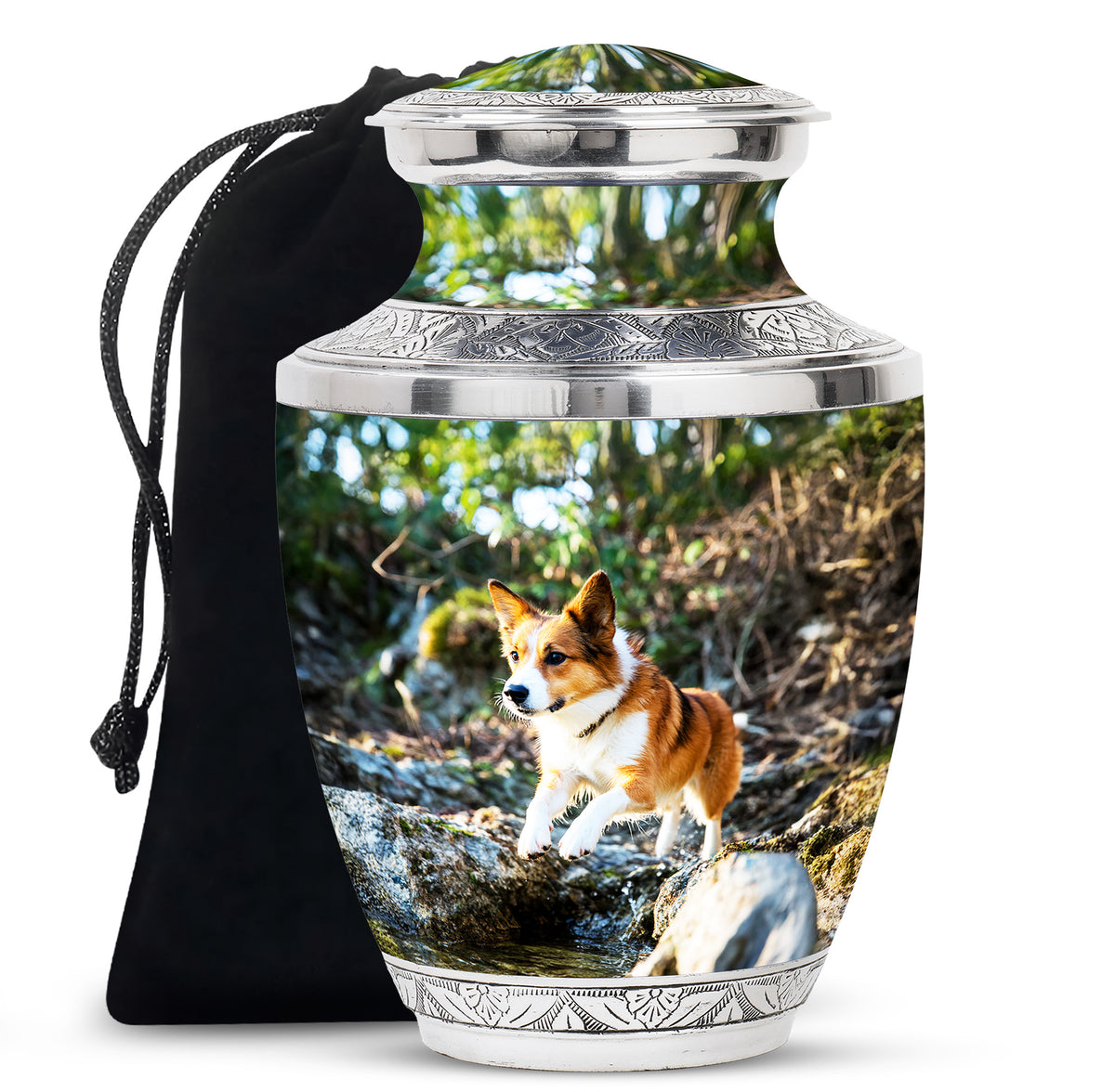 Forest Memorial Urn For Pet Dog - Dog Cremation Urn For Ashes Burial
