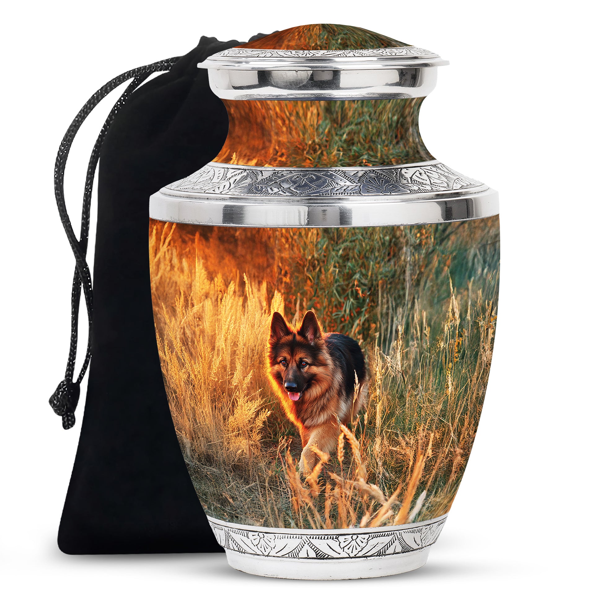 German Shephard Urn For Pet Ashes - Grassfield Pet Memorial Urn